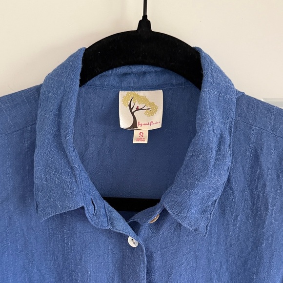 Anthropologie Fig & Flower Embroidered Gauzy Floral Tunic Top Size Small - Picture 3 of 7